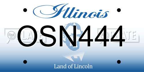 OSN444 Illinois License Plate
