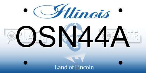 OSN44A Illinois License Plate