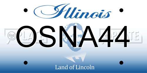 OSNA44 Illinois License Plate