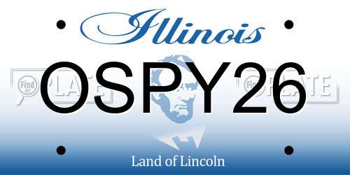 OSPY26 Illinois License Plate