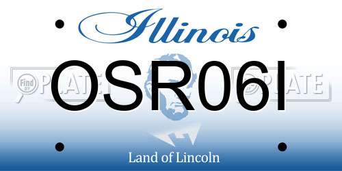 OSR06I Illinois License Plate