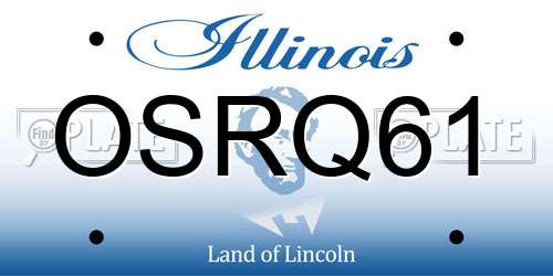 OSRQ61 Illinois License Plate