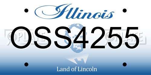 OSS4255 Illinois License Plate