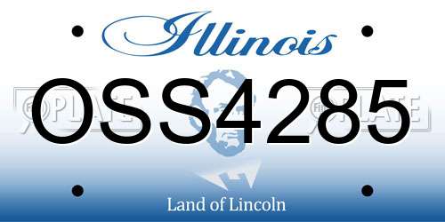 OSS4285 Illinois License Plate