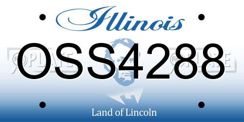 OSS4288 Illinois License Plate