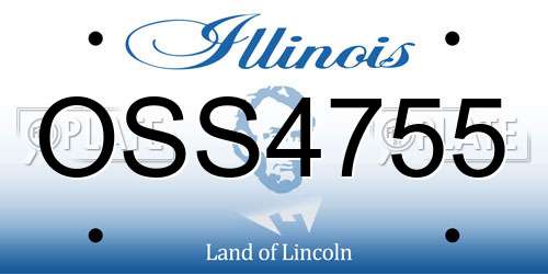 OSS4755 Illinois License Plate
