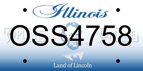 OSS4758 Illinois License Plate