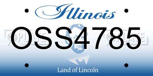 OSS4785 Illinois License Plate