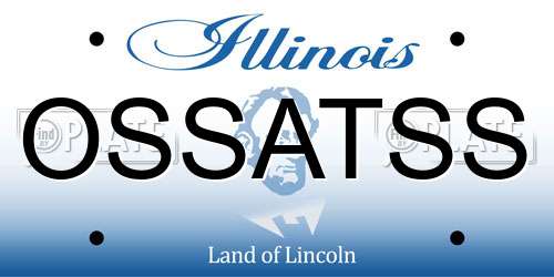 OSSATSS Illinois License Plate