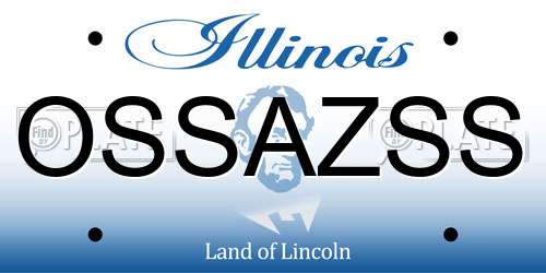 OSSAZSS Illinois License Plate