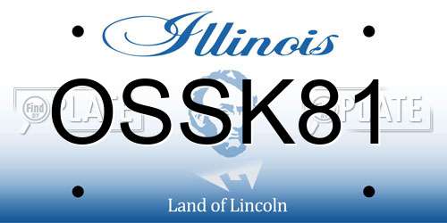 OSSK81 Illinois License Plate