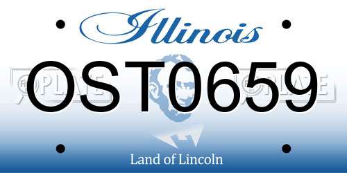 OST0659 Illinois License Plate