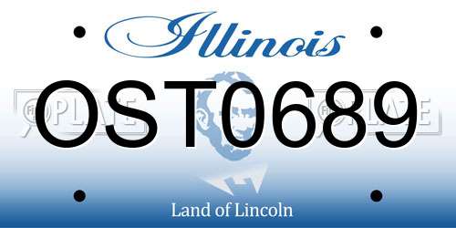OST0689 Illinois License Plate