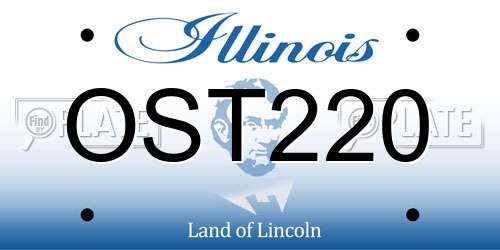 OST220 Illinois License Plate