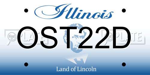 OST22D Illinois License Plate