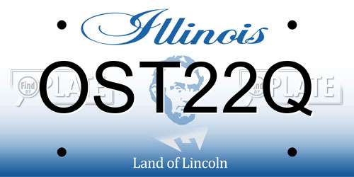 OST22Q Illinois License Plate