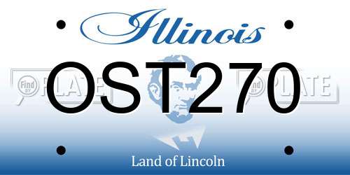 OST270 Illinois License Plate