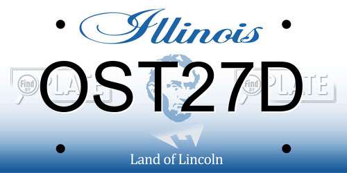 OST27D Illinois License Plate