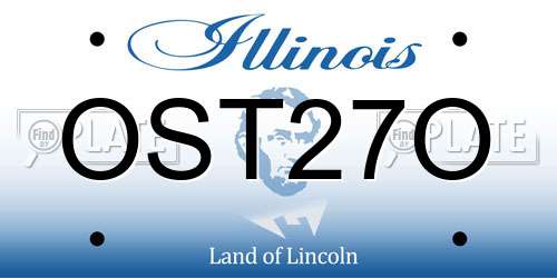 OST27O Illinois License Plate