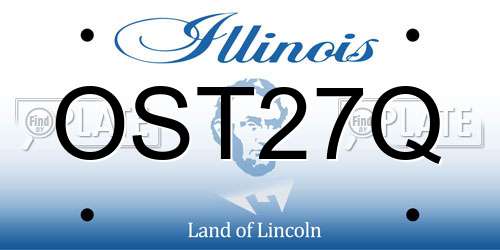 OST27Q Illinois License Plate