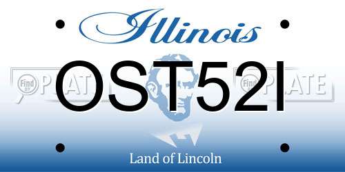 OST52I Illinois License Plate