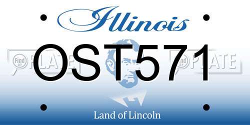 OST571 Illinois License Plate
