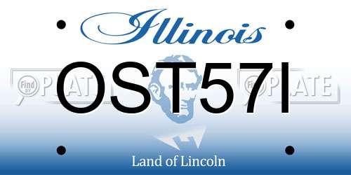 OST57I Illinois License Plate