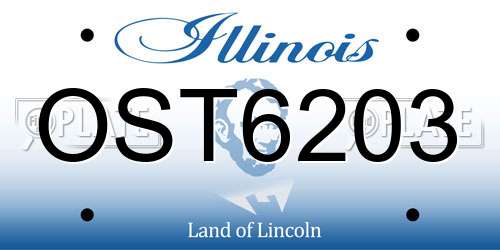 OST6203 Illinois License Plate