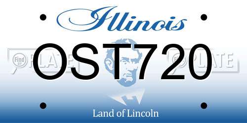 OST720 Illinois License Plate