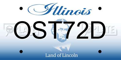 OST72D Illinois License Plate