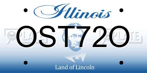 OST72O Illinois License Plate