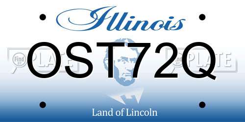 OST72Q Illinois License Plate