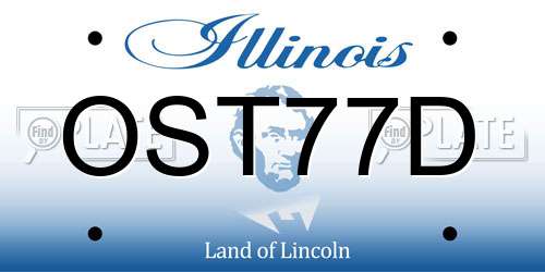 OST77D Illinois License Plate