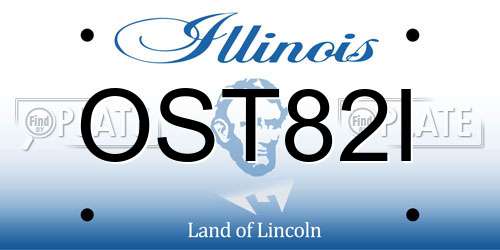 OST82I Illinois License Plate