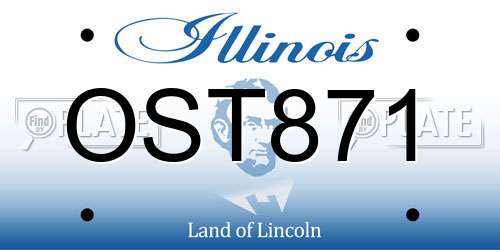 OST871 Illinois License Plate