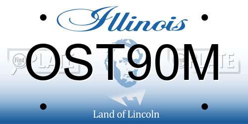 OST90M Illinois License Plate