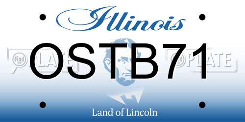 OSTB71 Illinois License Plate