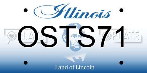 OSTS71 Illinois License Plate