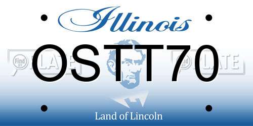 OSTT70 Illinois License Plate