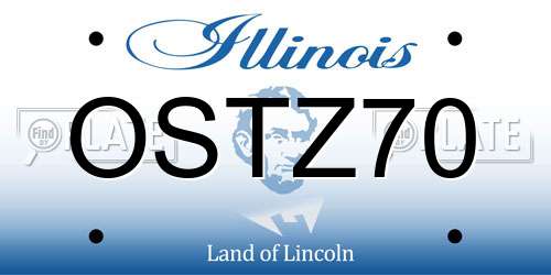 OSTZ70 Illinois License Plate