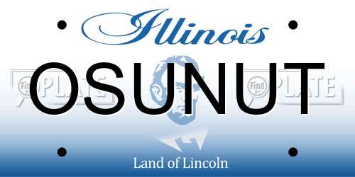 OSUNUT Illinois License Plate