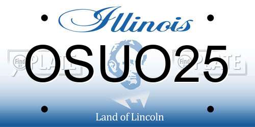 OSUO25 Illinois License Plate