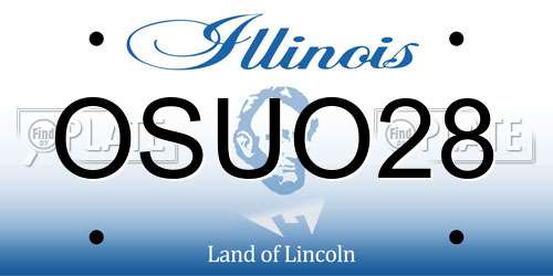 OSUO28 Illinois License Plate