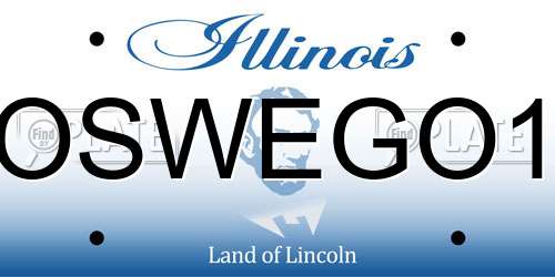 OSWEGO1 Illinois License Plate
