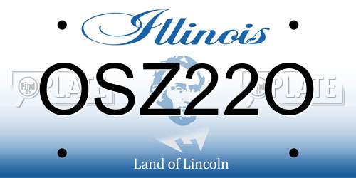 OSZ22O Illinois License Plate