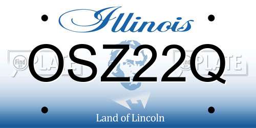 OSZ22Q Illinois License Plate