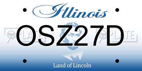 OSZ27D Illinois License Plate