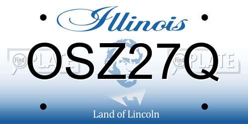 OSZ27Q Illinois License Plate