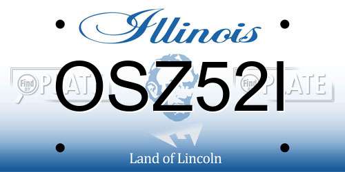 OSZ52I Illinois License Plate
