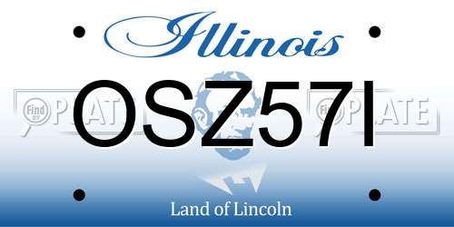 OSZ57I Illinois License Plate